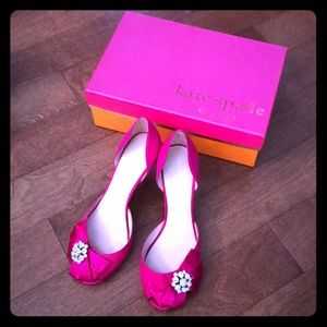 Kate Spade Pink Satin Heels!
